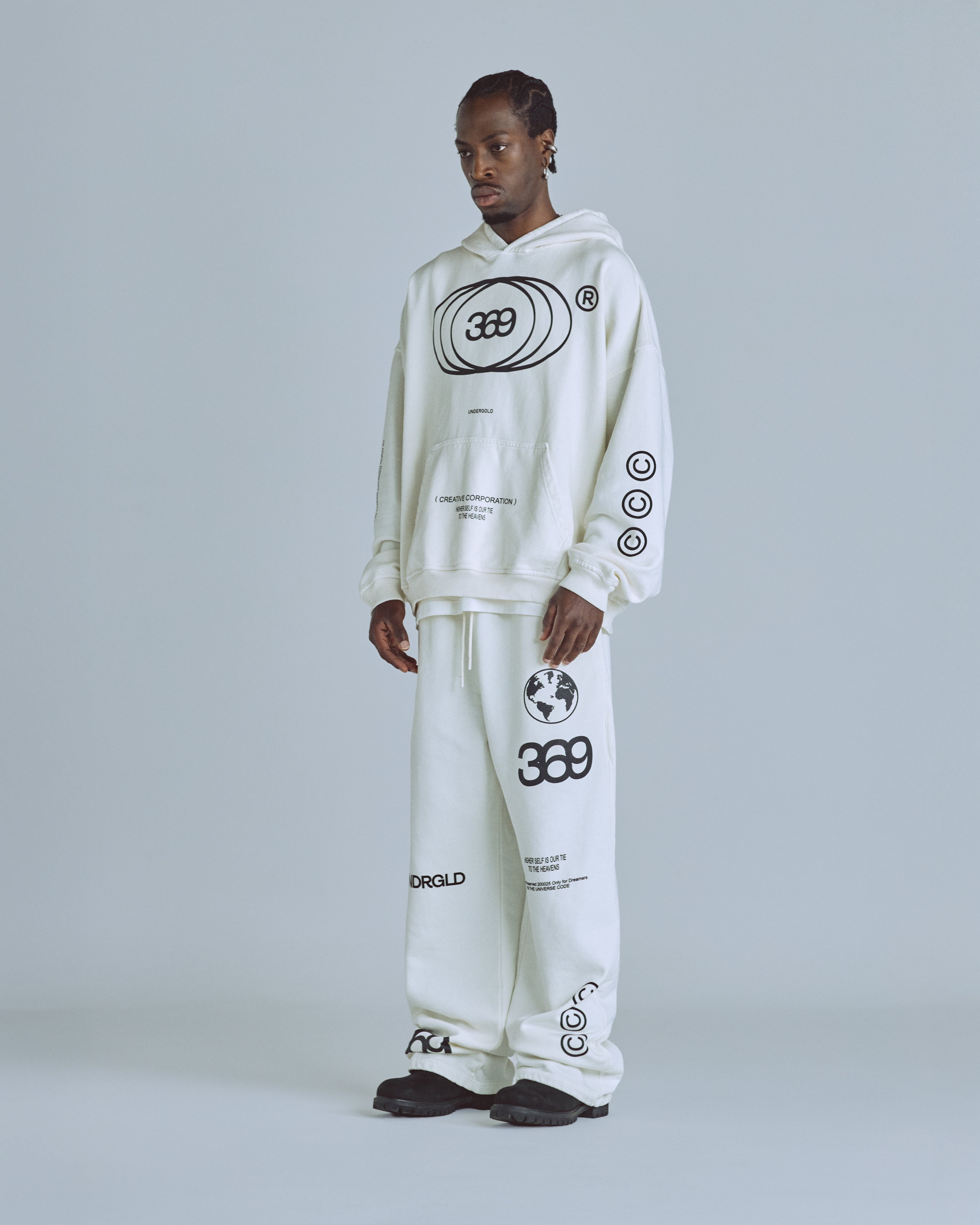 Hoodie Men Undergold Golden Heritage Basic White Hoodie