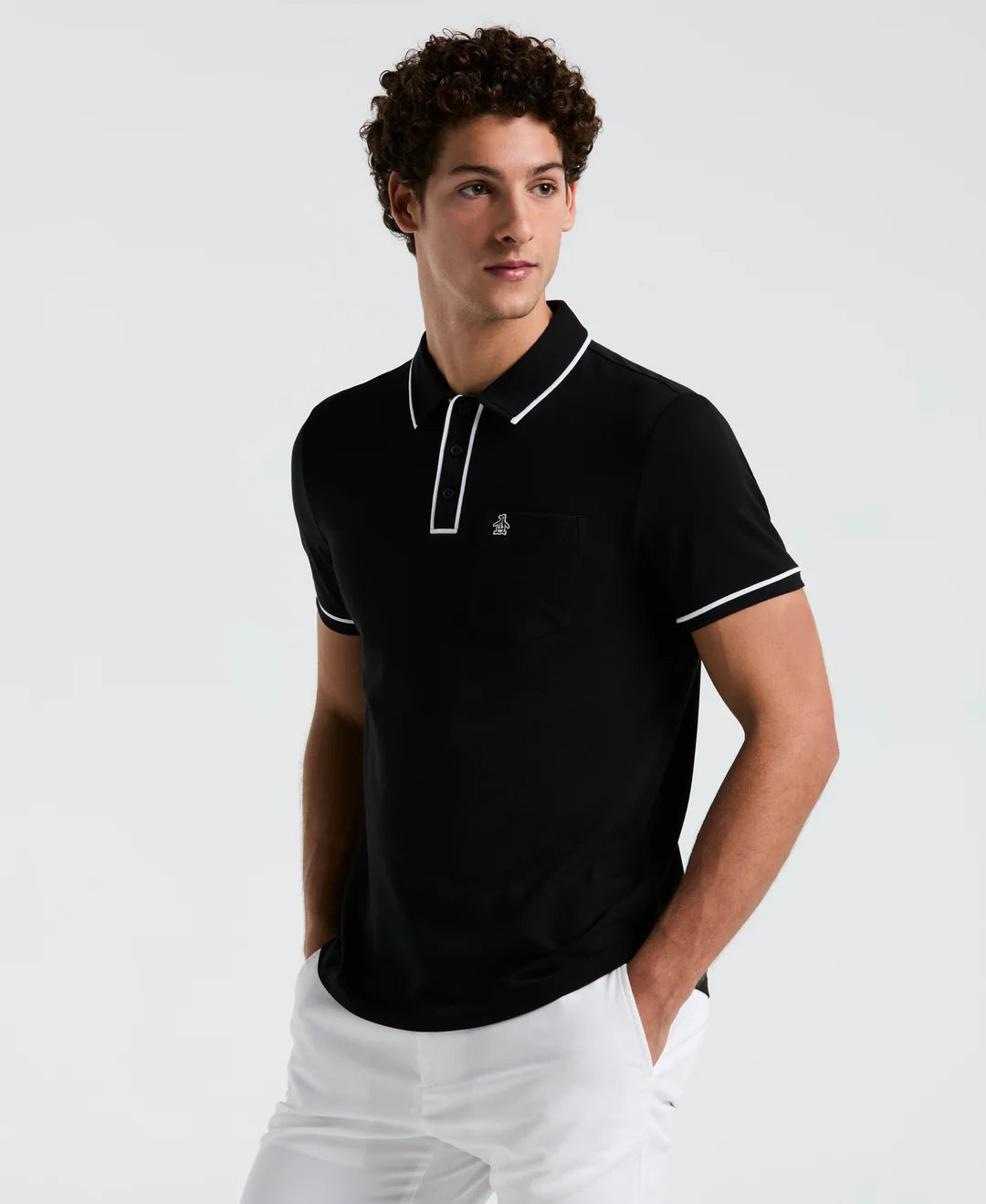 Polo Negro Hombre Penguin