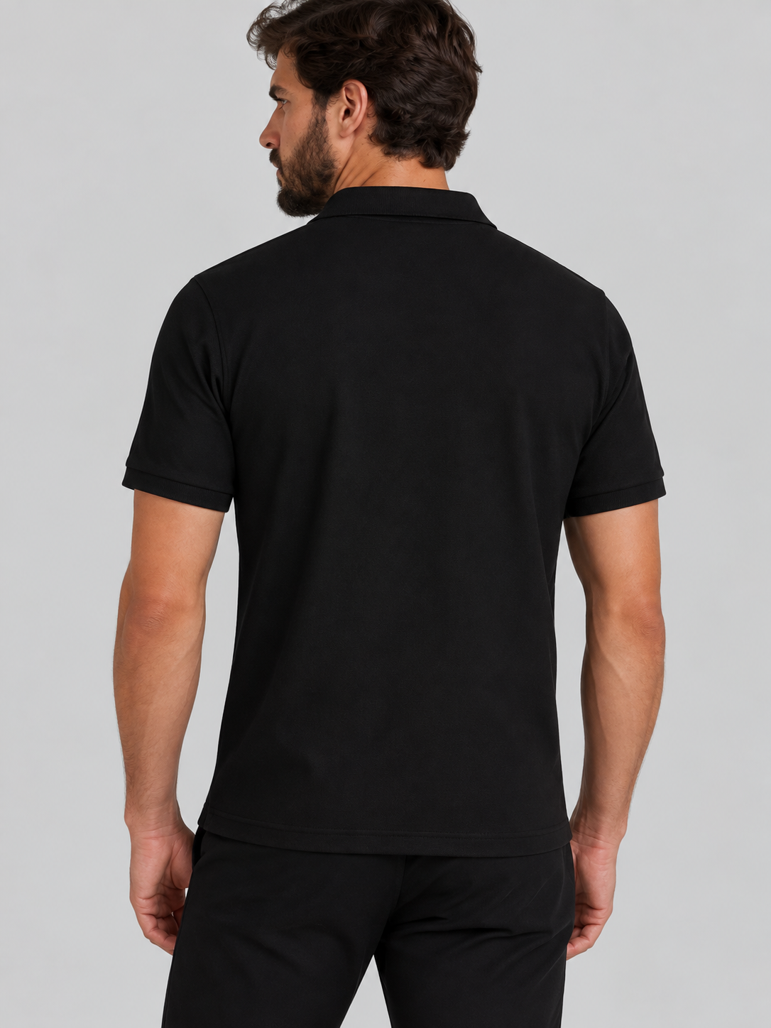Polo Negro Hombre Karl Lagerfeld