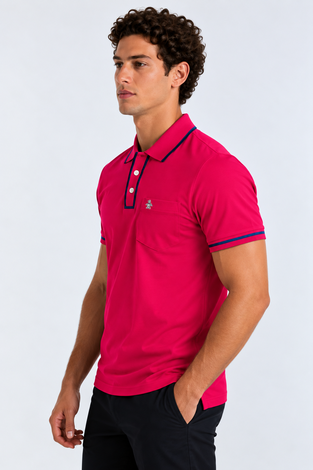 Polo Fuscia Hombre Penguin