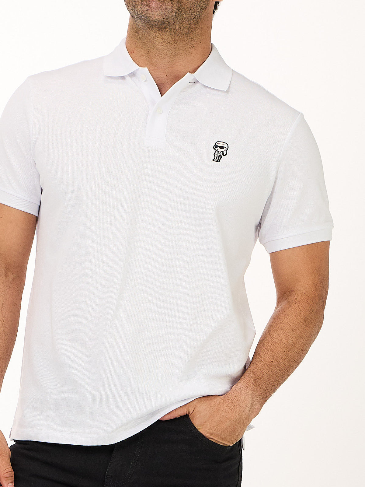Polo Blanco Hombre Karl Lagerfeld