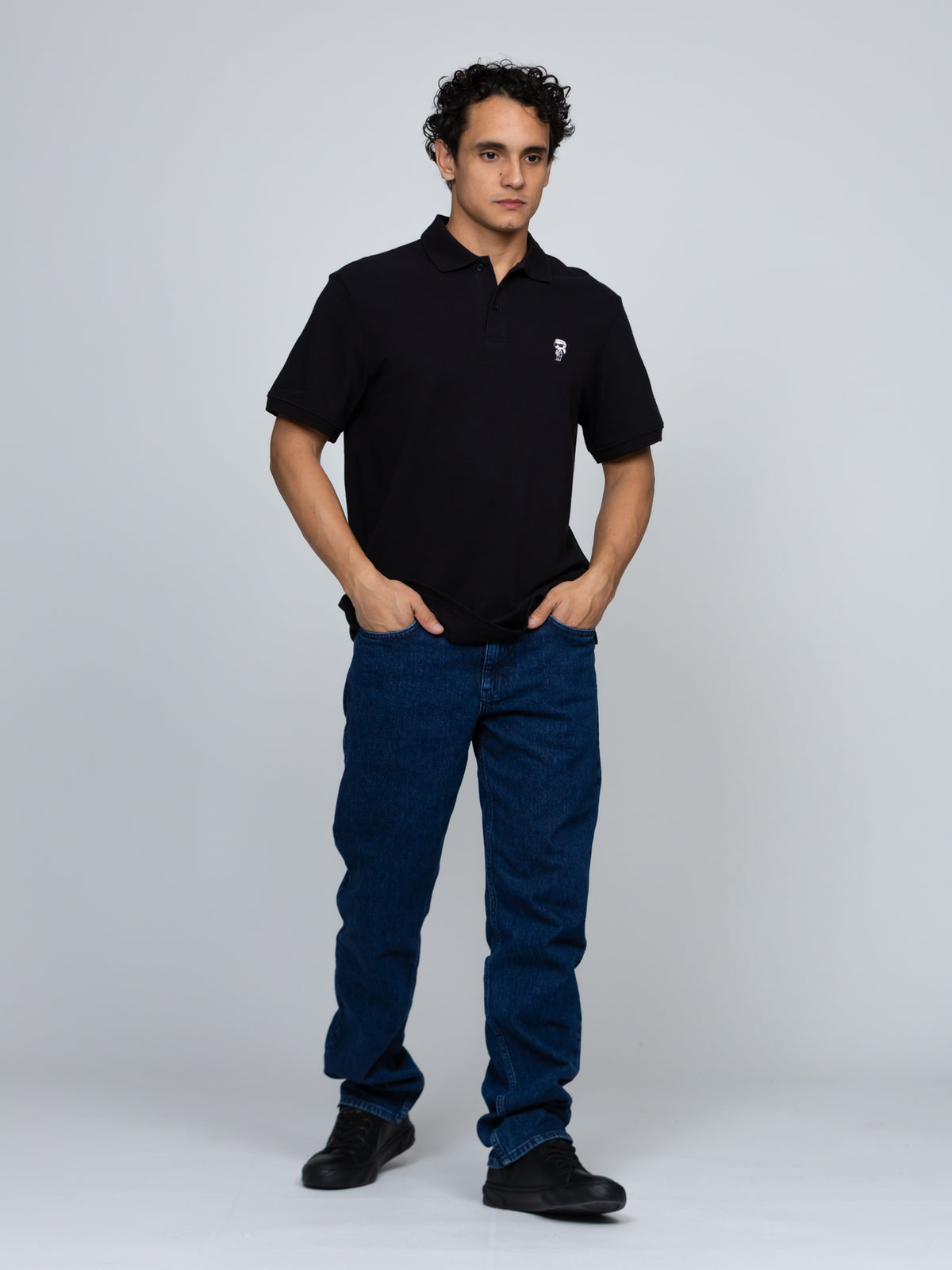 Polo Negro Hombre Karl Lagerfeld