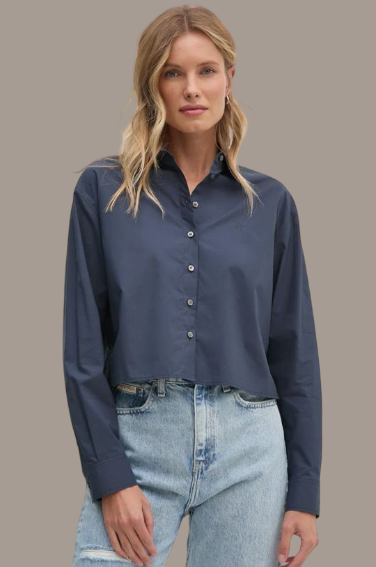 Long Shirt Calvin Klein Women Ink XS Camiseta