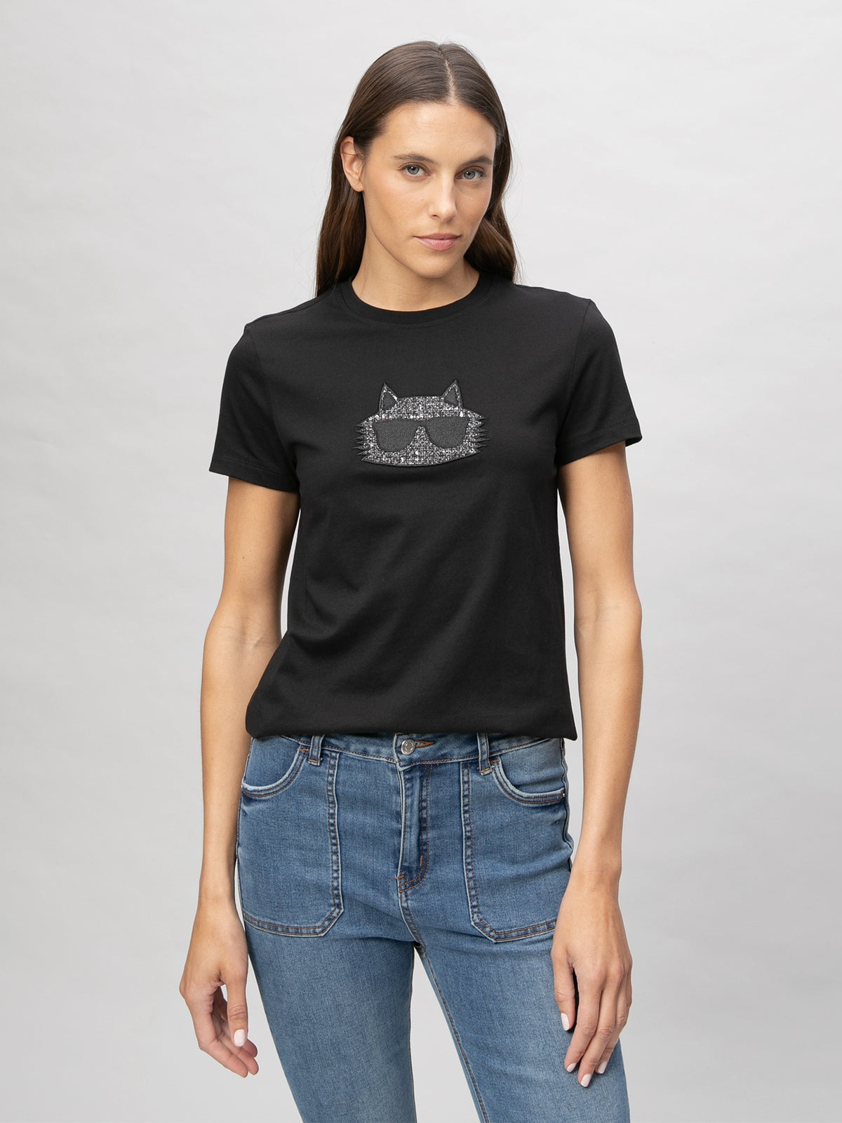 Camiseta Negra Mujer Karl Lagerfeld