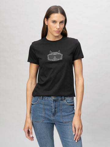 Camiseta Negra Mujer Karl Lagerfeld