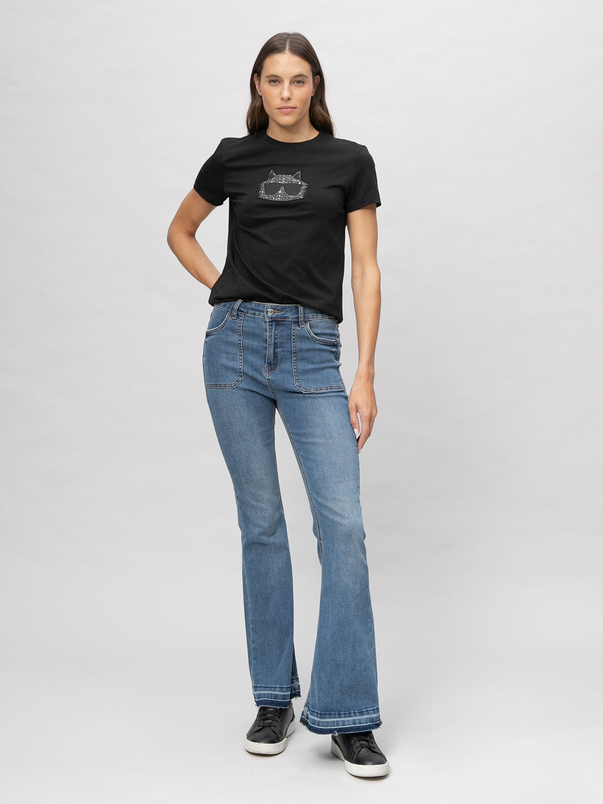 Camiseta Negra Mujer Karl Lagerfeld