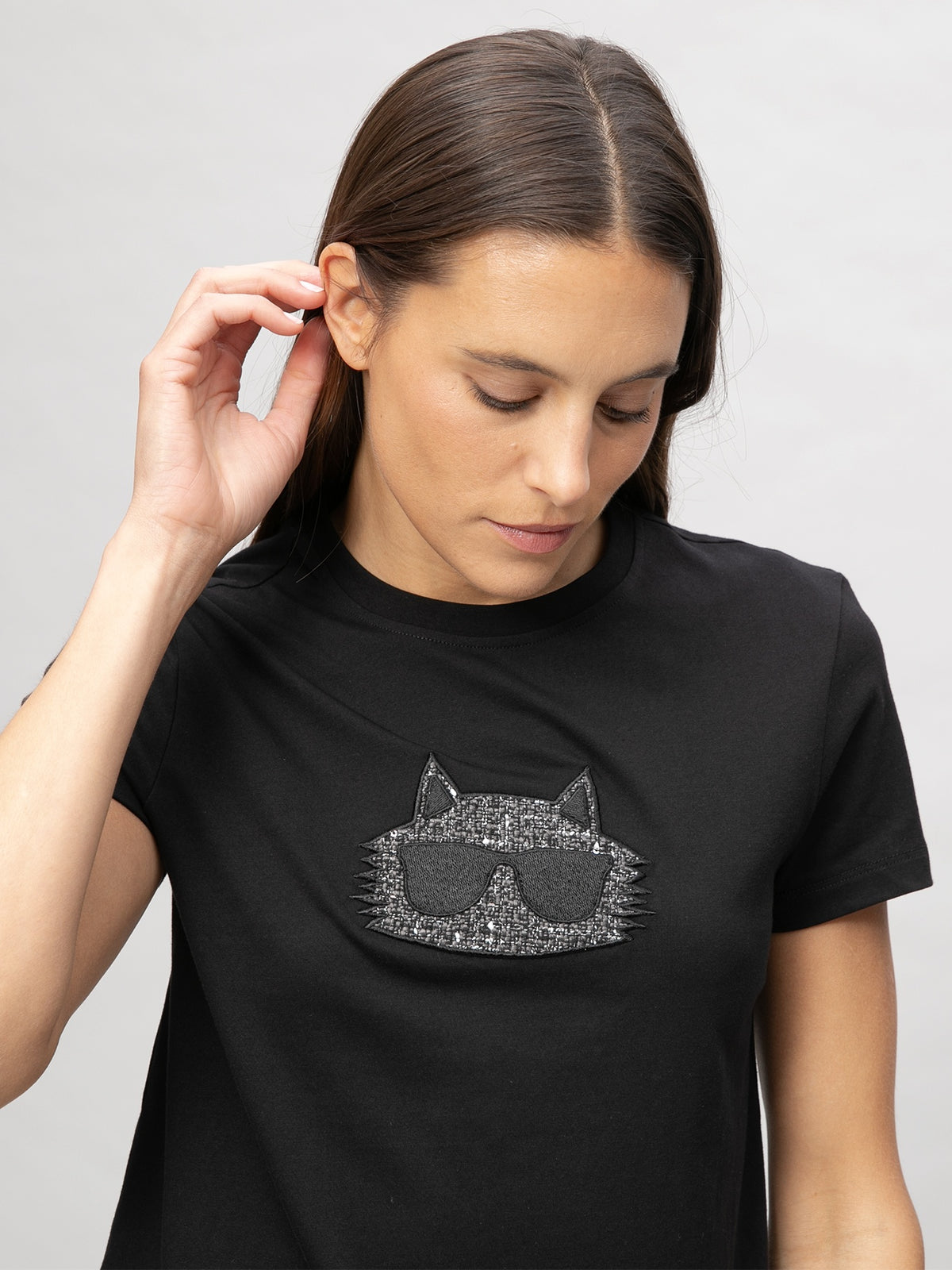 Camiseta Negra Mujer Karl Lagerfeld