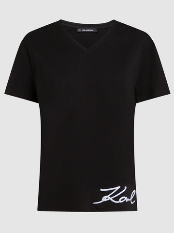 Camiseta Negra Mujer Karl Lagerfeld