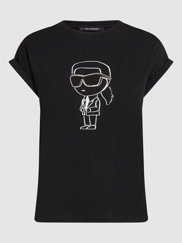 Camiseta Negra Mujer Karl Lagerfeld