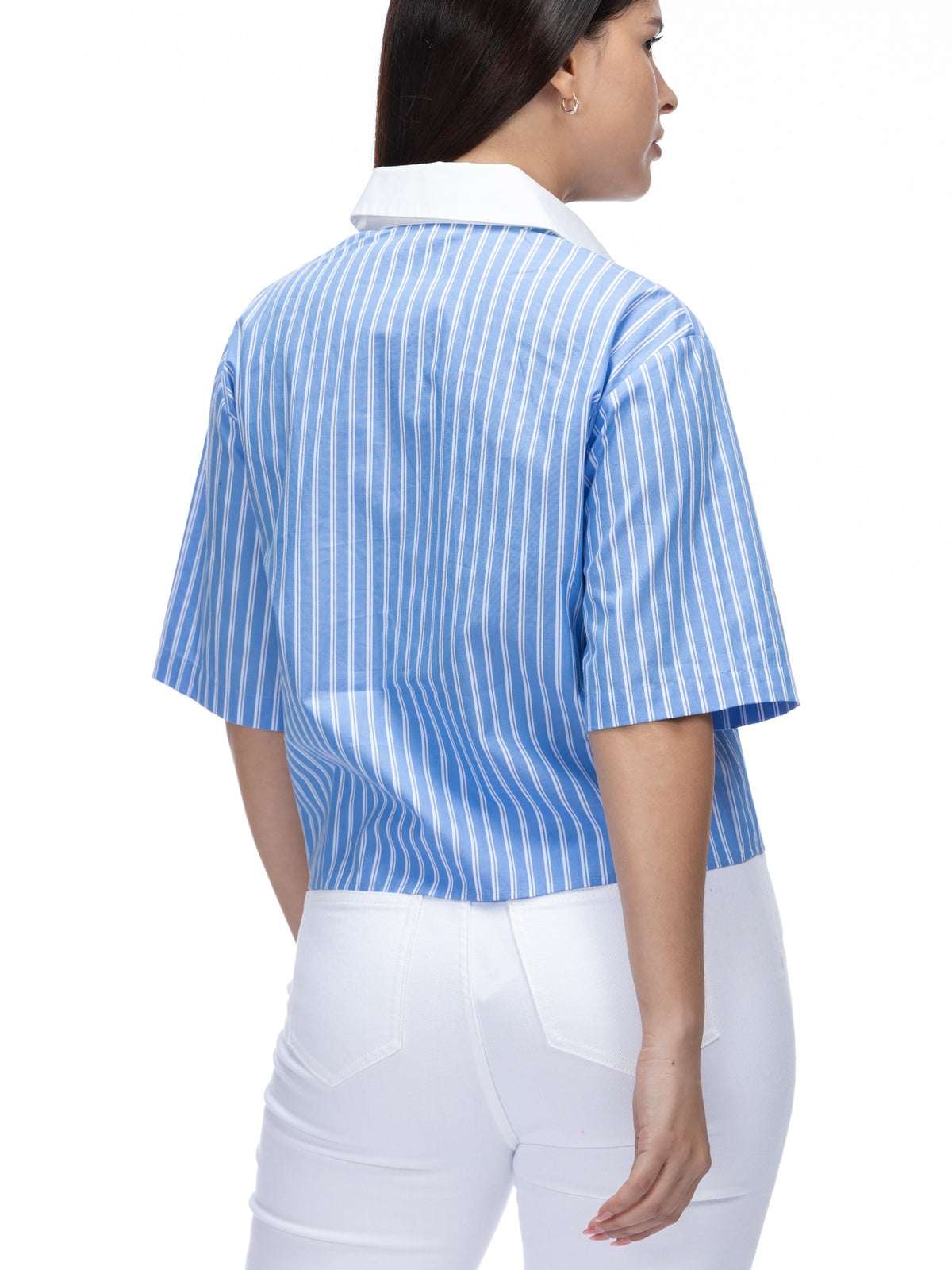Camisa Manga Corta Celeste Mujer Karl Lagerfeld