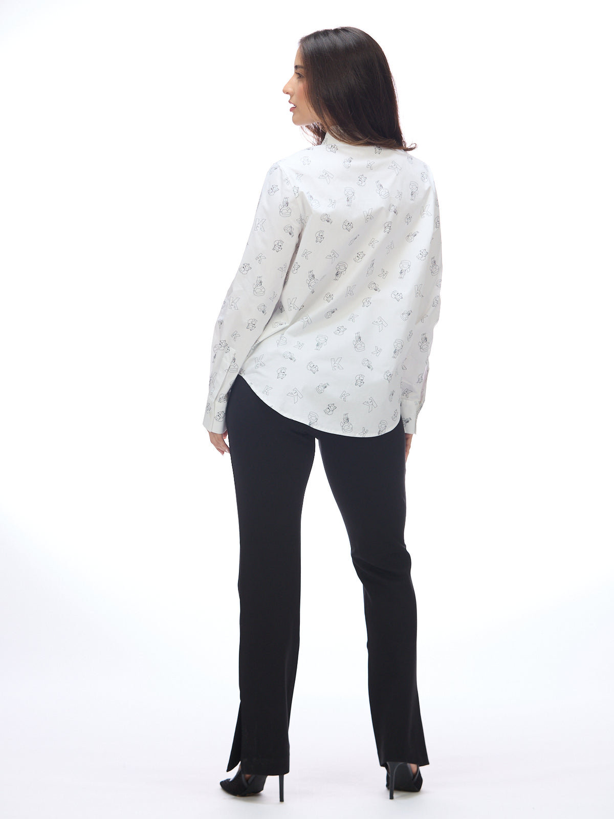 Camisa Mnaga Larga Blanca Mujer Karl Lagerfeld