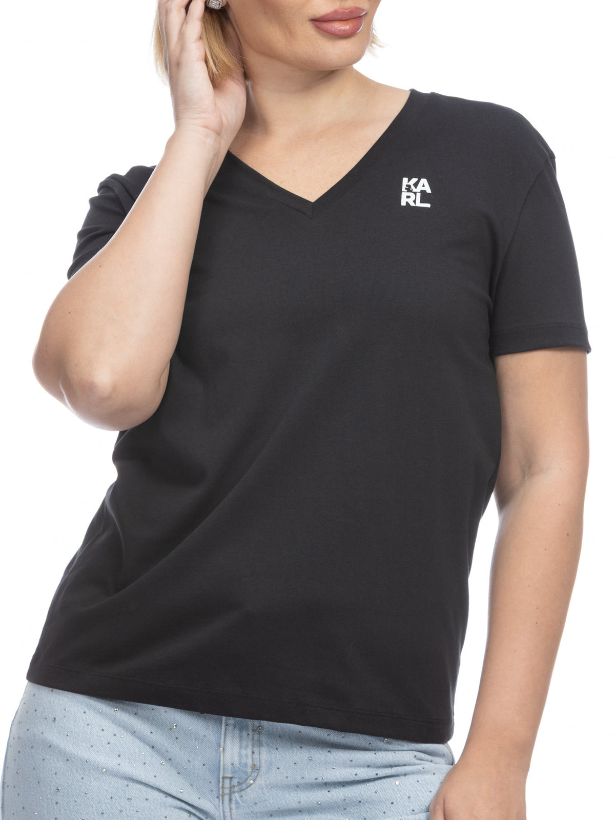 Camiseta Negra Mujer Karl Lagerfeld
