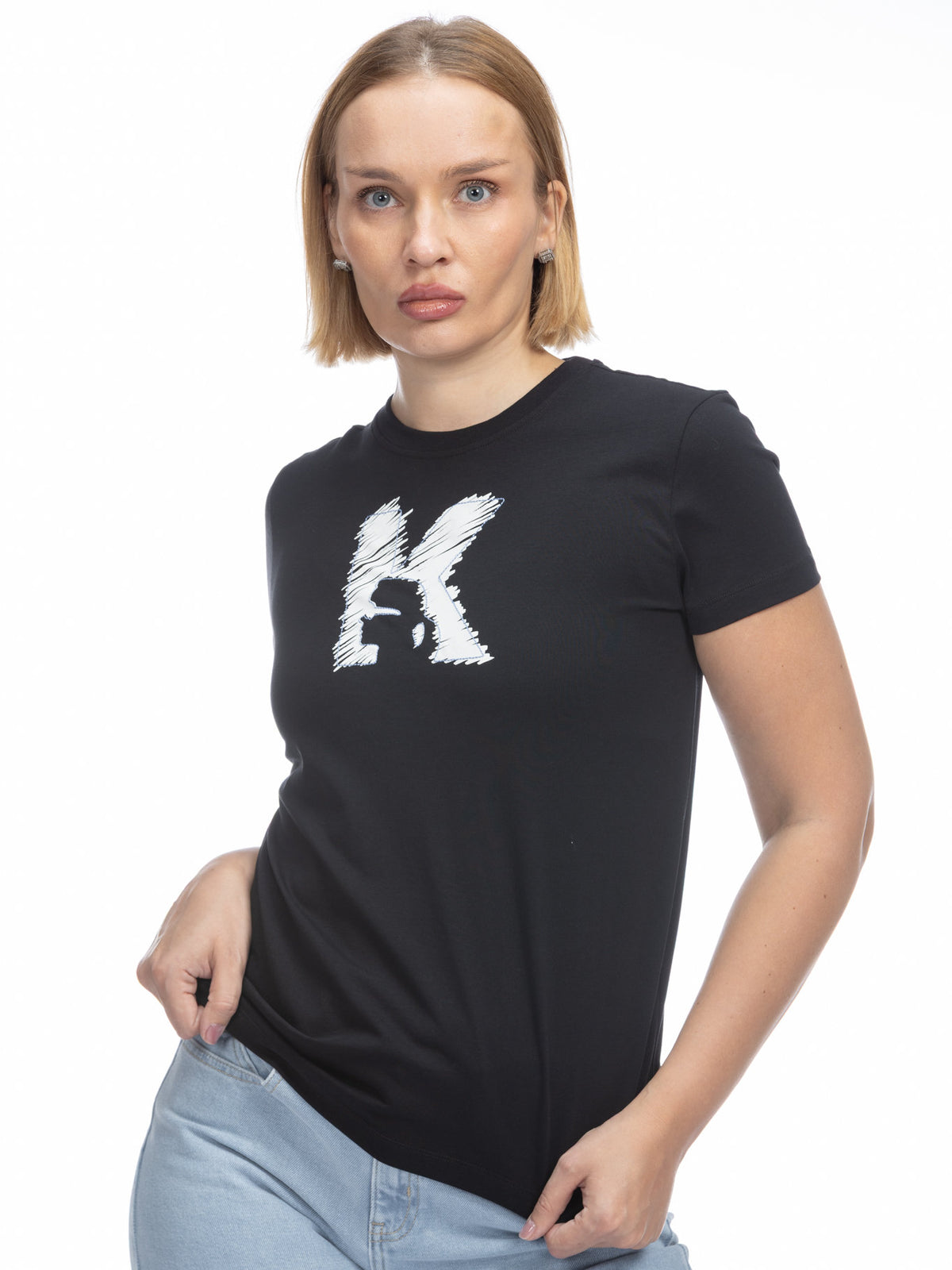 Camiseta Negra Mujer Karl Lagerfeld