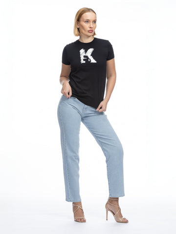 Camiseta Negra Mujer Karl Lagerfeld