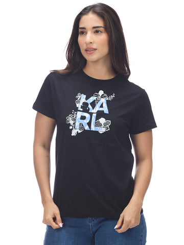 Camiseta Negra Mujer Karl Lagerfeld