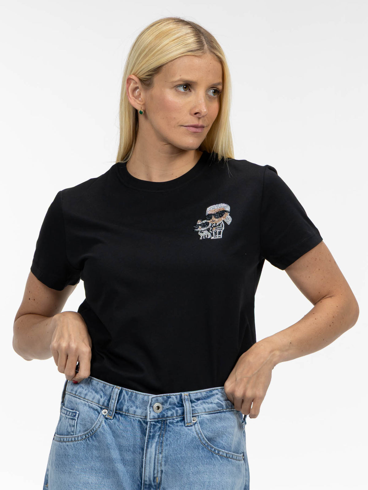 Camiseta Negra Mujer Karl Lagerfeld