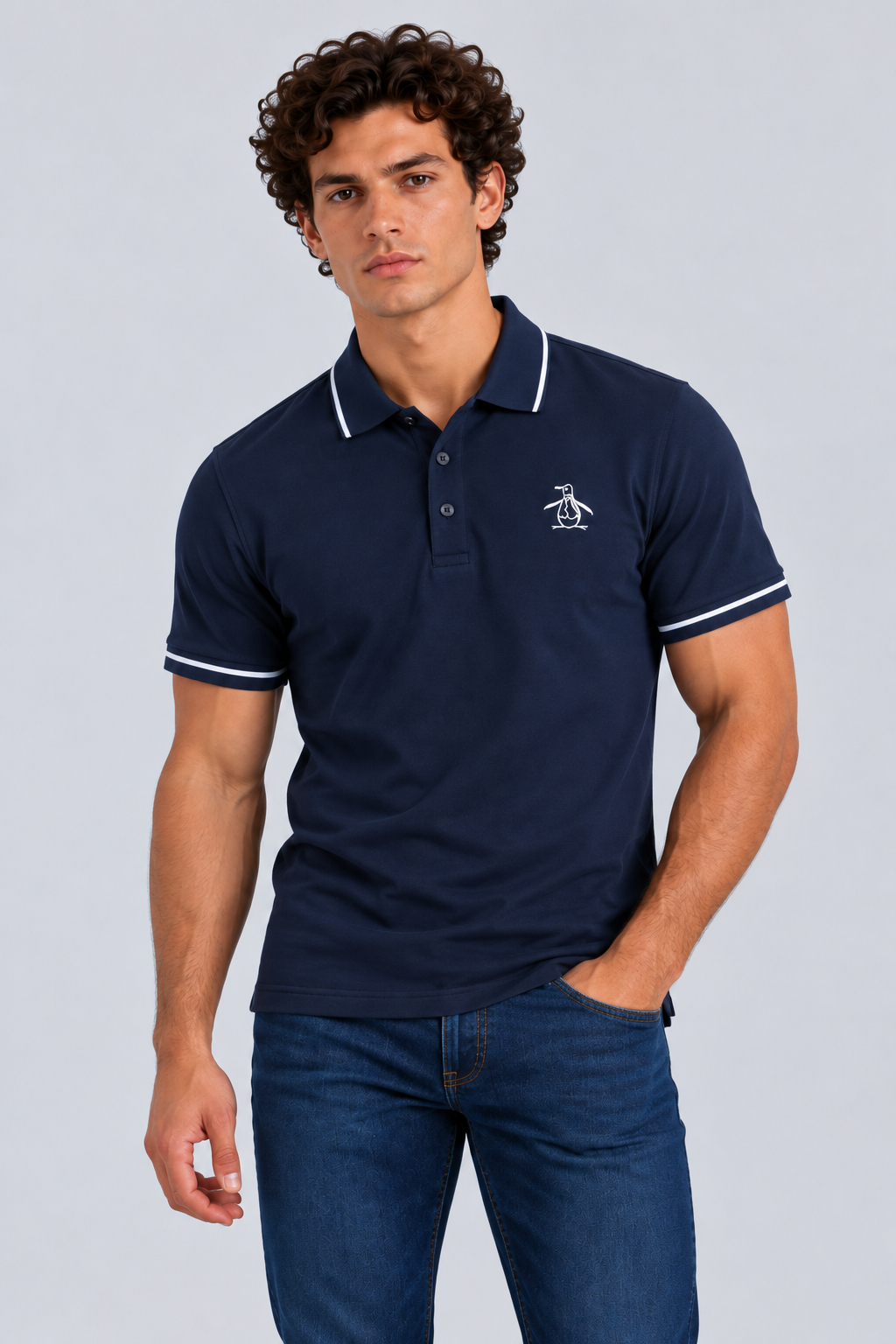 Polo Azul Hombre Penguin
