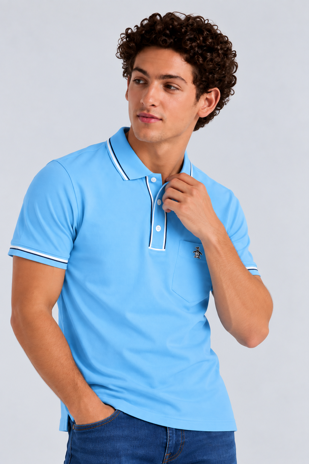 Polo Azul Hombre Penguin