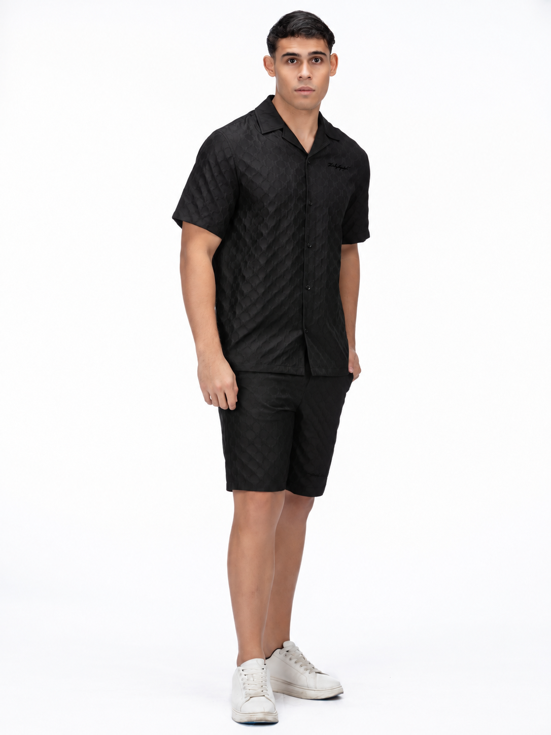 Camisa Negra Manga Corta Hombre Karl Lagerfeld