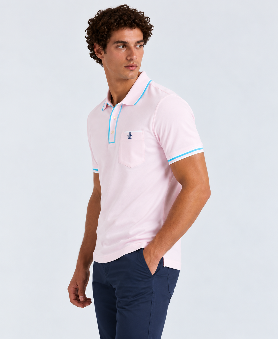 Polo Rosado Hombre Penguin