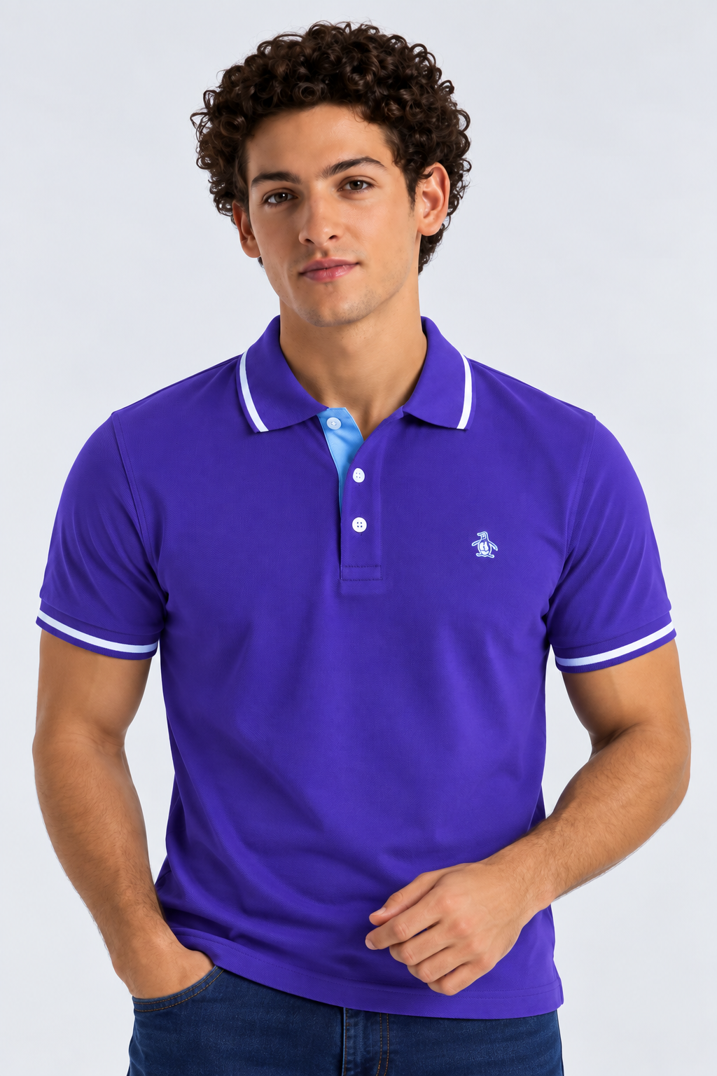 Polo Morado Hombre Penguin