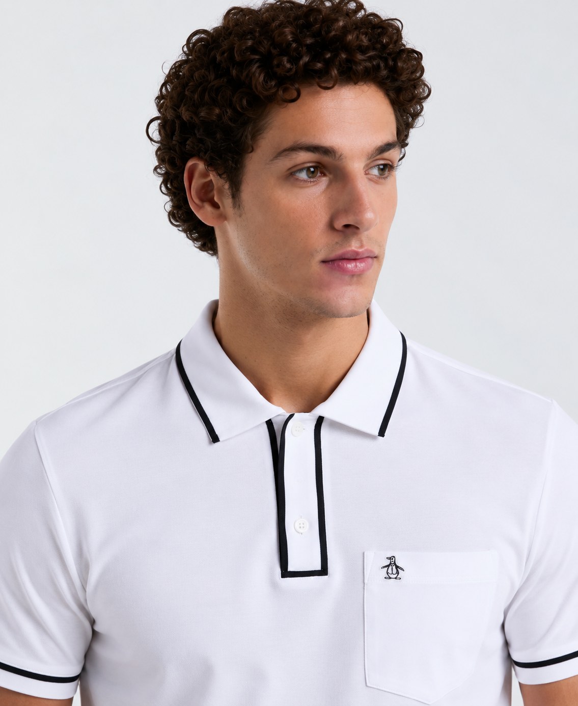 Polo Blanco Hombre Penguin