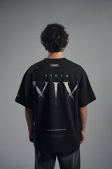 Camiseta Oversize Manifesto Romanticismo Negra