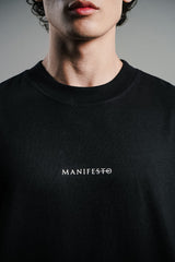 Camiseta Oversize Manifesto Romanticismo Negra