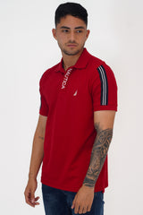 Polo Nautica Hombre Classic Fit Dark Red