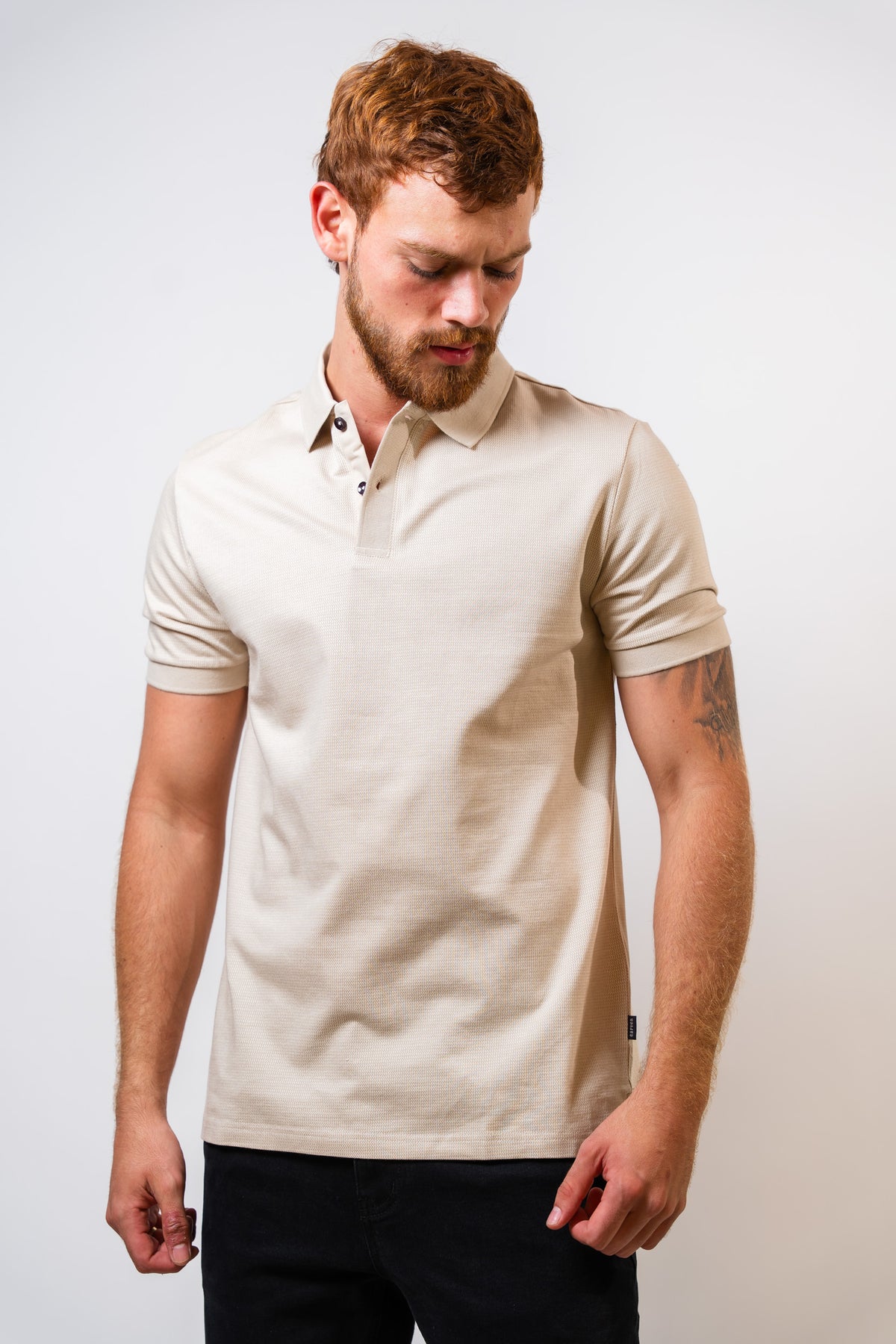 Polo Beige Hombre Carven