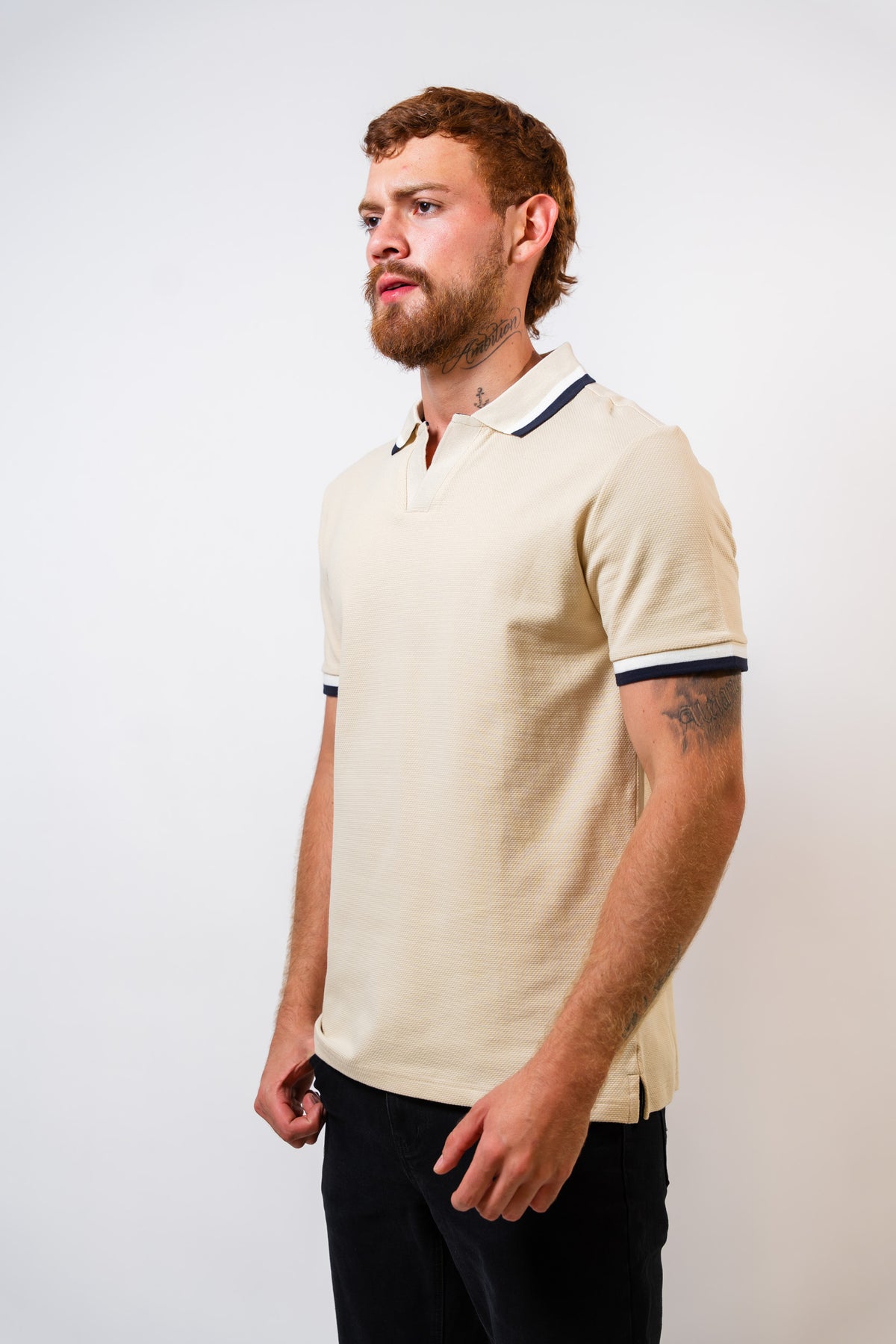 Polo Beige Hombre Carven
