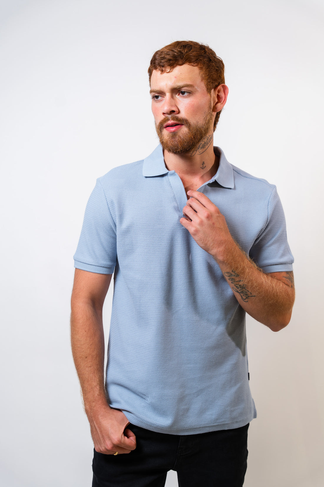 Polo Celeste Hombre Carven