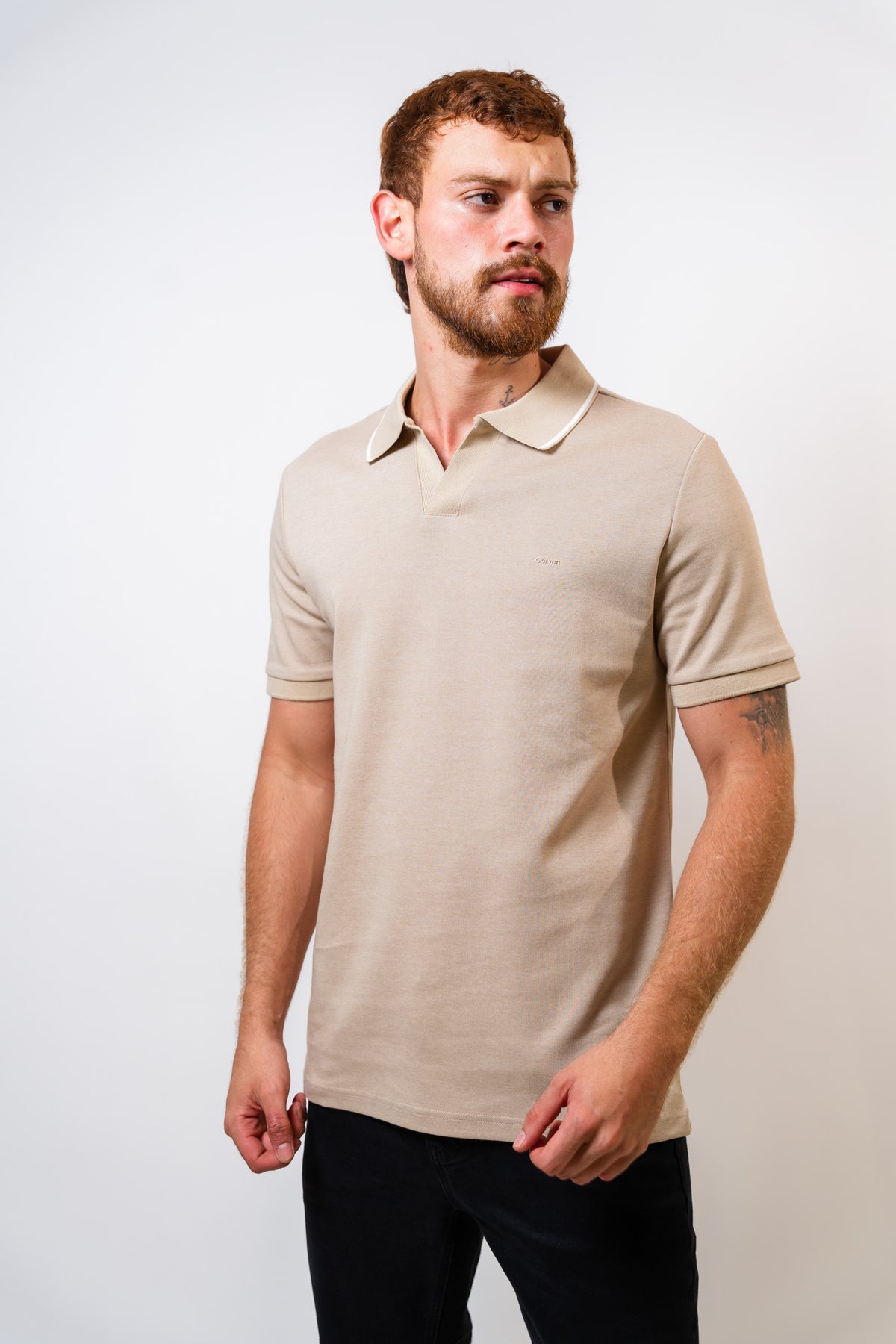 Polo Beige Hombre Carven