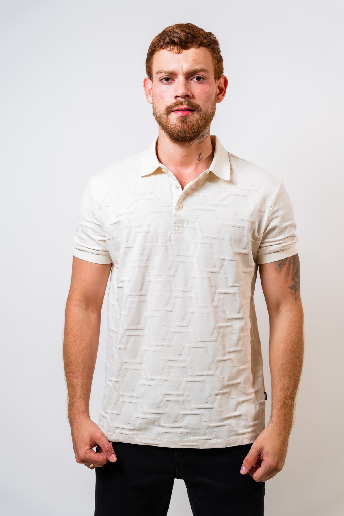 Polo Beige Hombre Carven