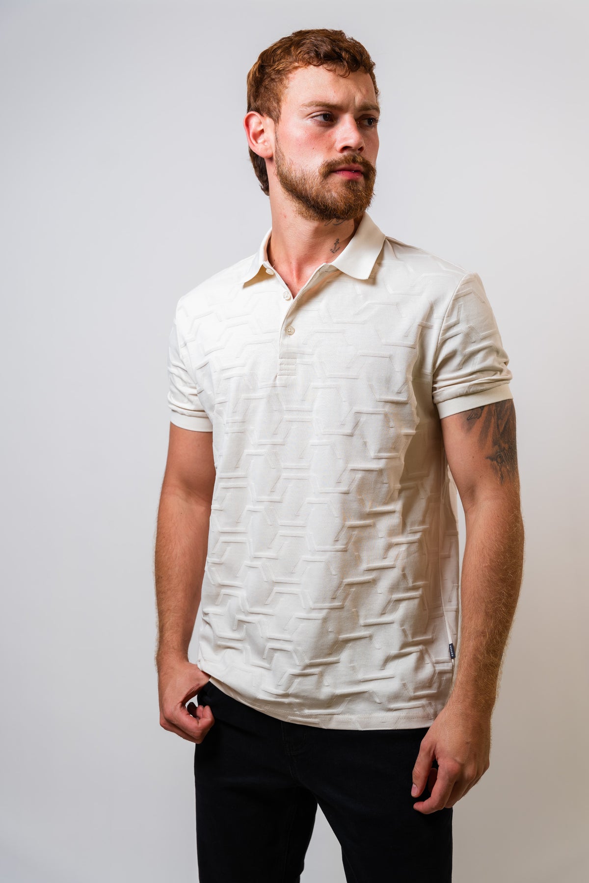 Polo Beige Hombre Carven