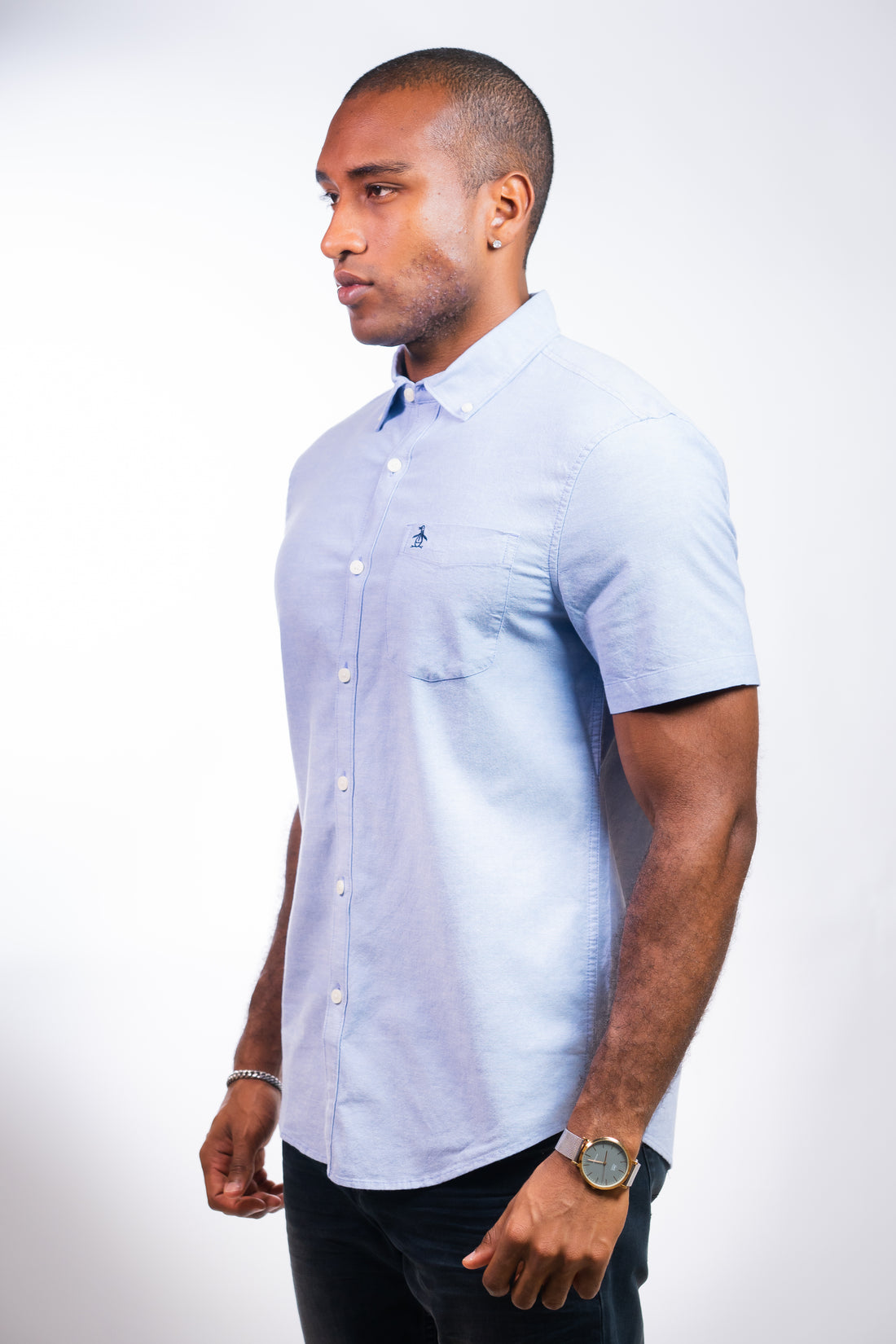 Camisa Hombre Manga Corta Penguin
