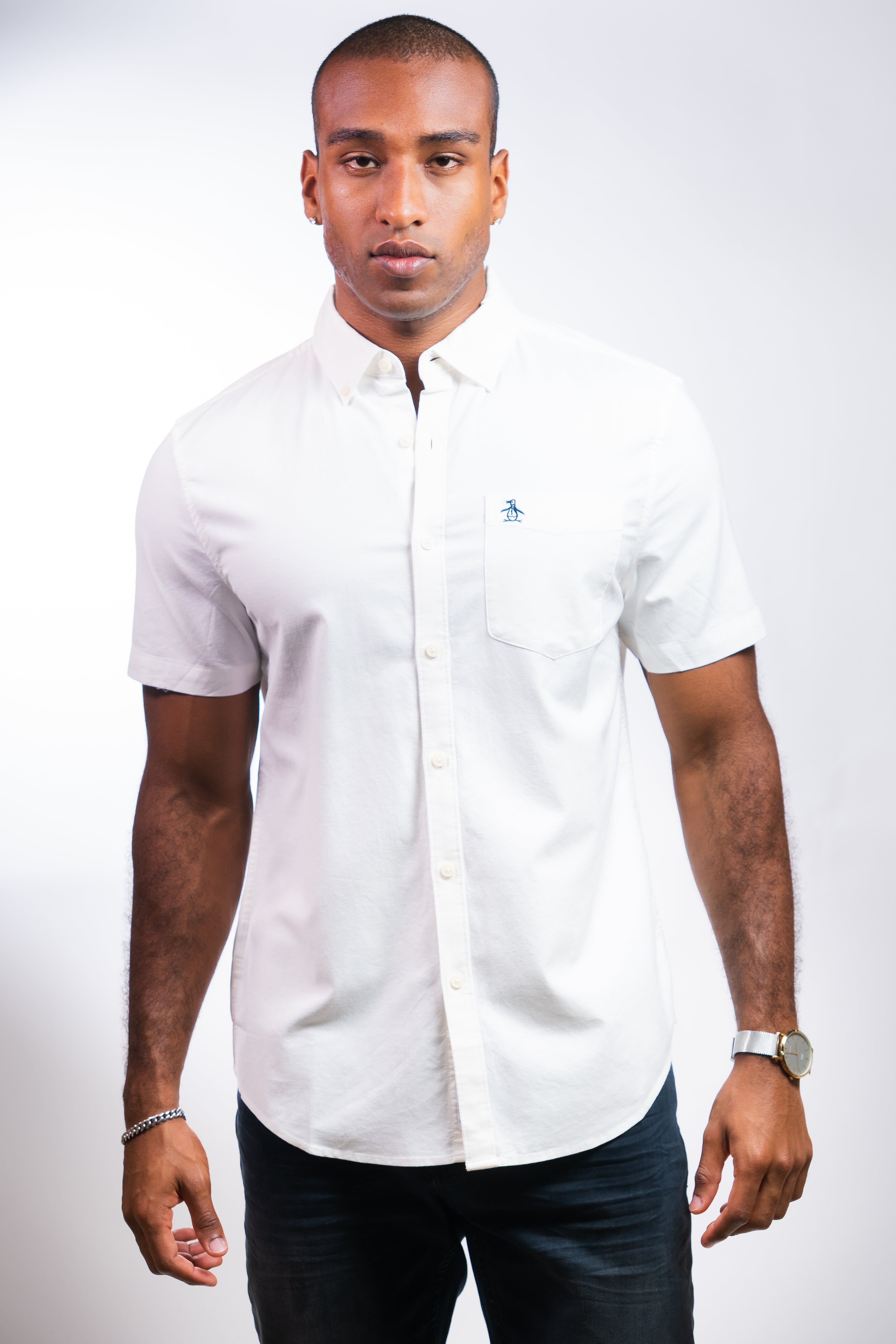 Camisa Hombre Manga Corta Penguin