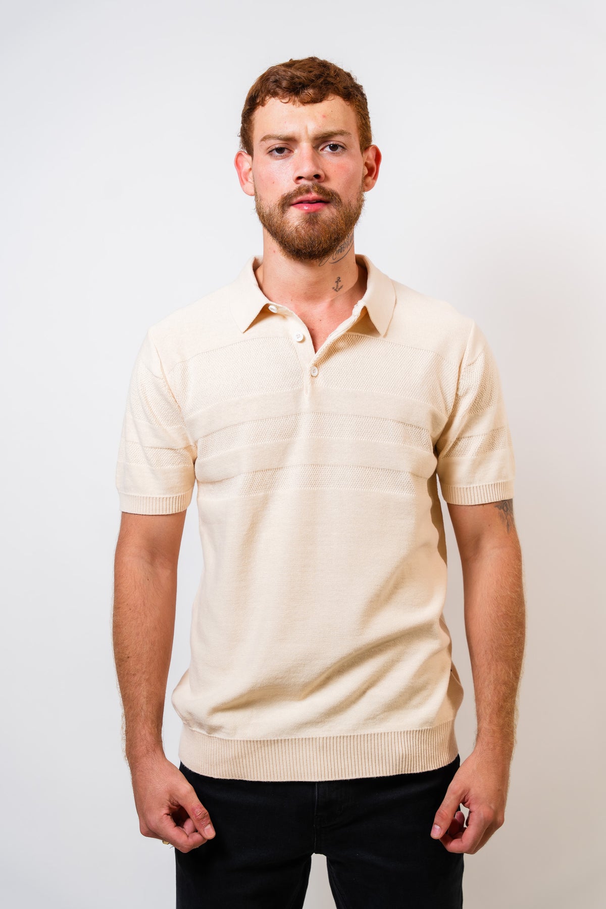 Polo Beige Hombre Carven