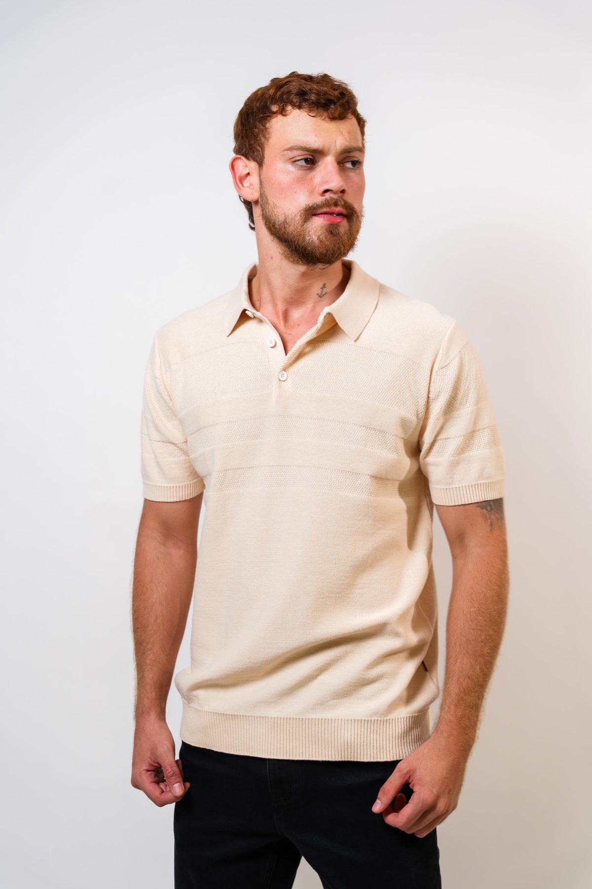 Polo Beige Hombre Carven