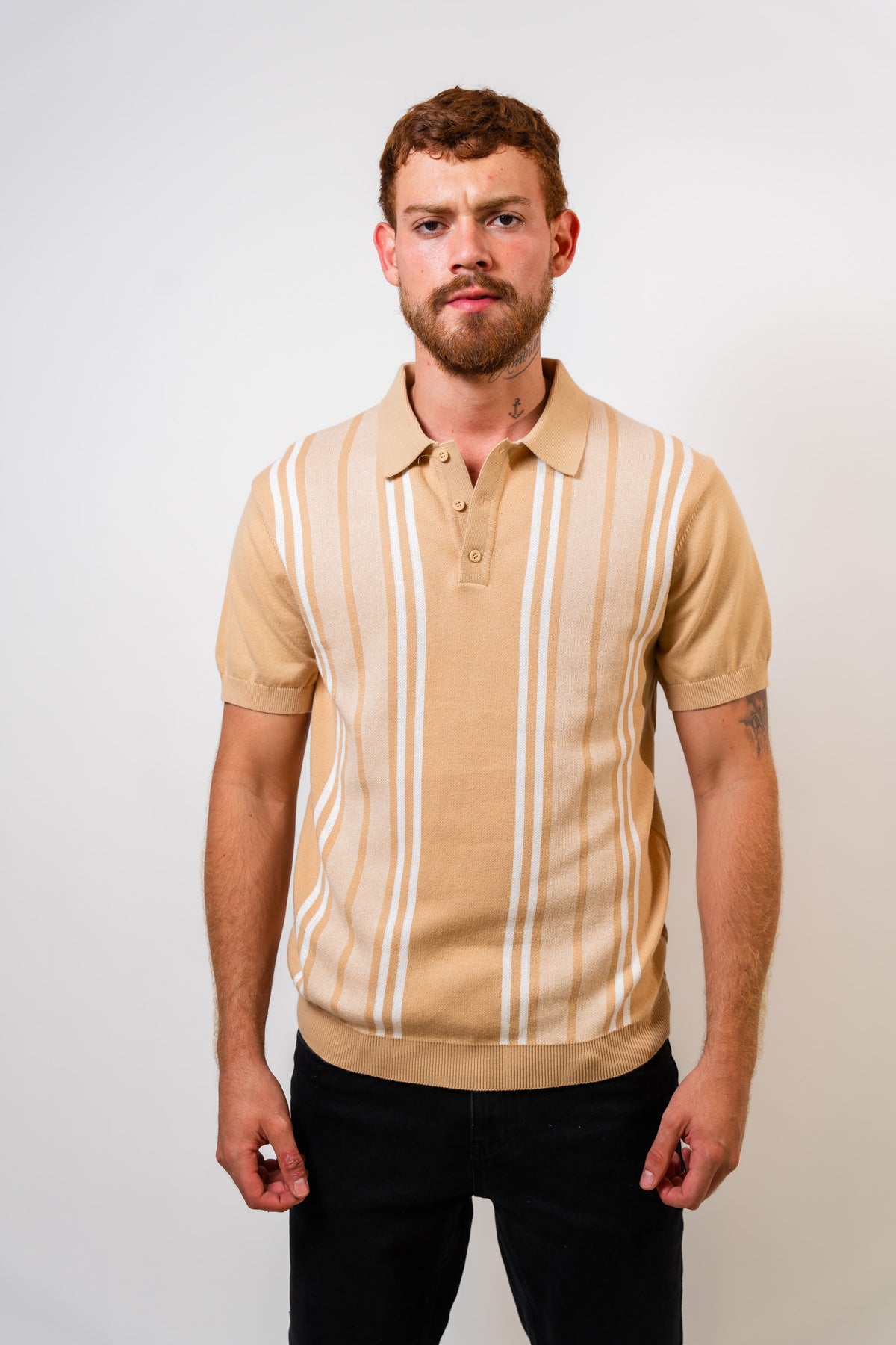 Polo Beige Hombre Carven