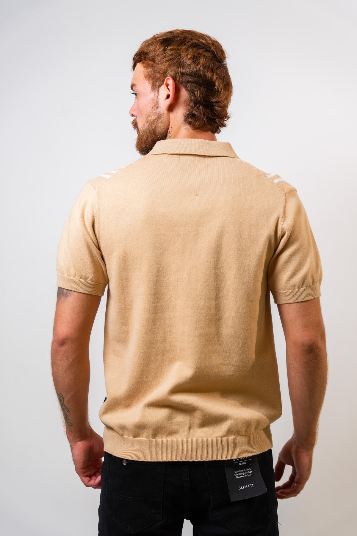 Polo Beige Hombre Carven