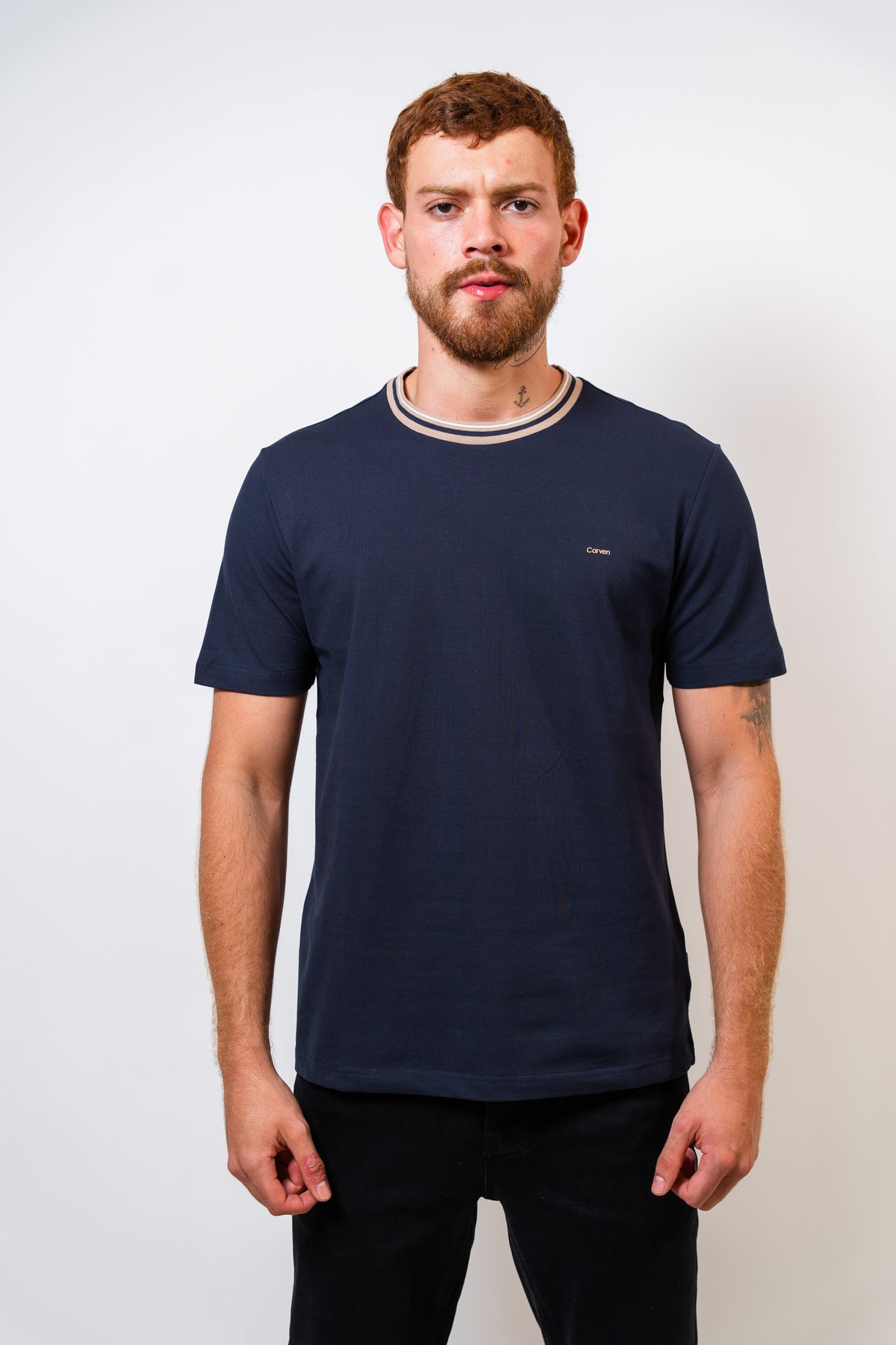 Camiseta Básica Azul Hombre Carven