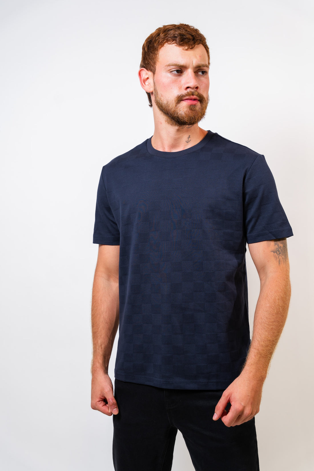 Camiseta Básica Azul Hombre Carven