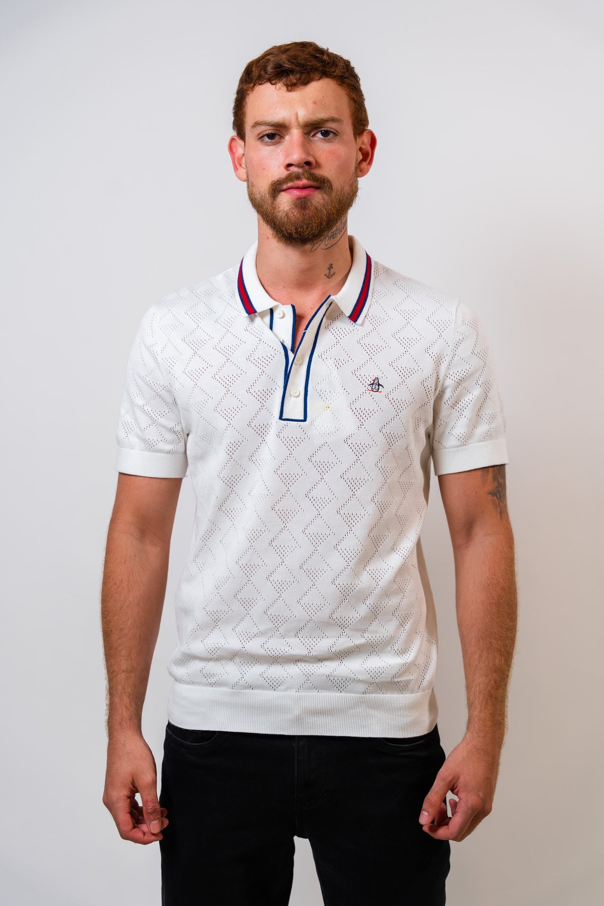 Polo Blanco Hombre Penguin