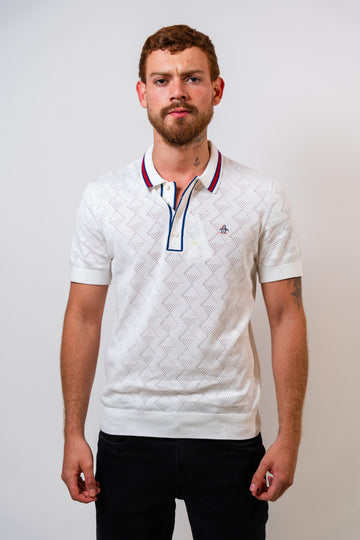Polo Blanco Hombre Penguin