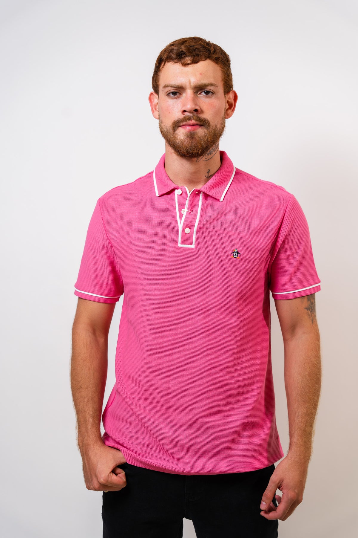 Polo Fucsia Hombre Penguin