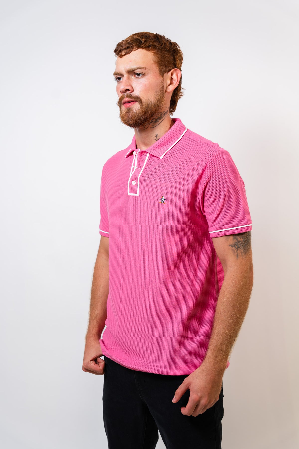Polo Fucsia Hombre Penguin