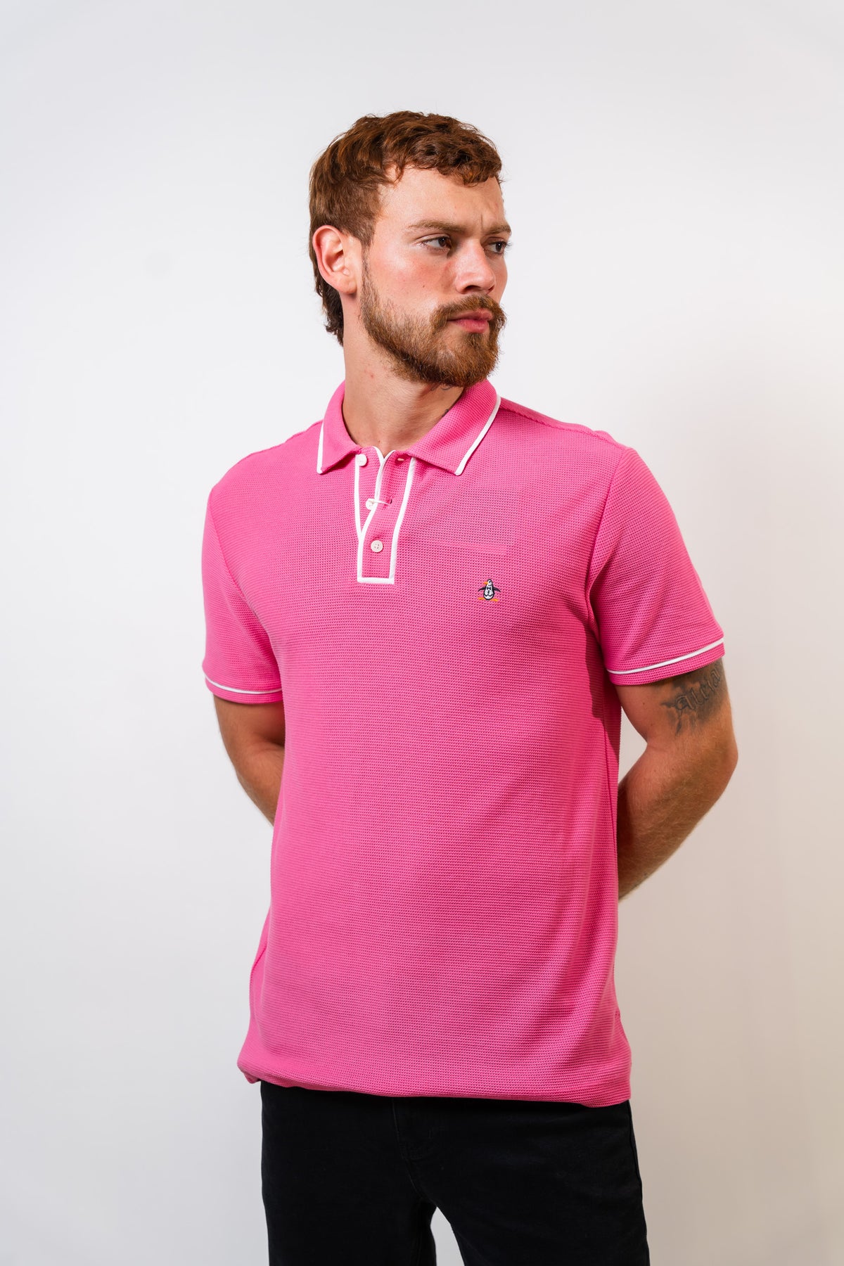 Polo Fucsia Hombre Penguin