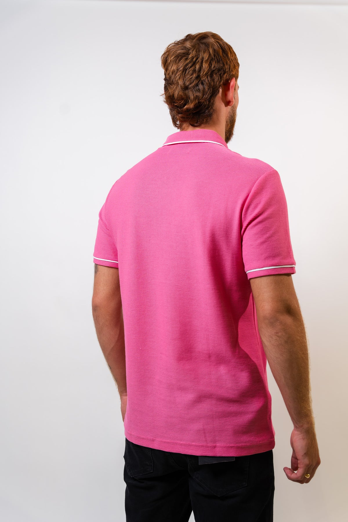 Polo Fucsia Hombre Penguin