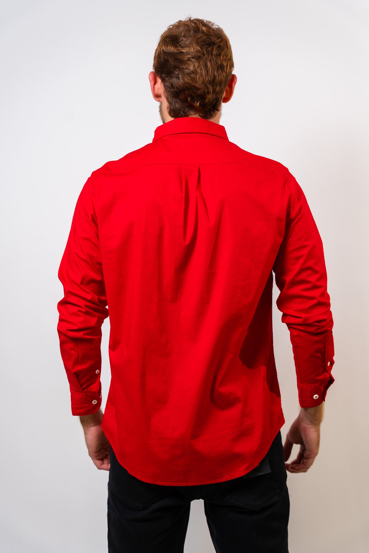 Camisa Roja Hombre Manga Larga Penguin